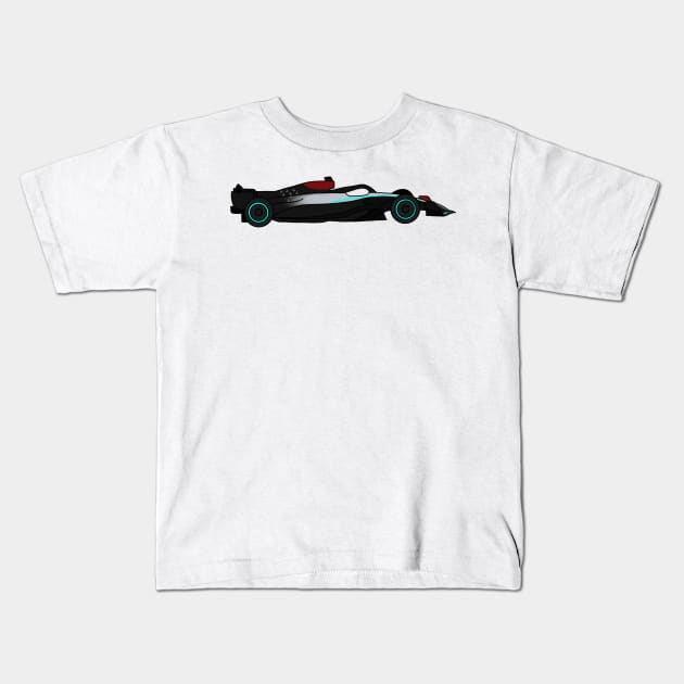 Silver 2024 Livery Kids T-Shirt by CalliesArt